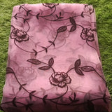 Women Purple 3D Block Printed Organza Shirt