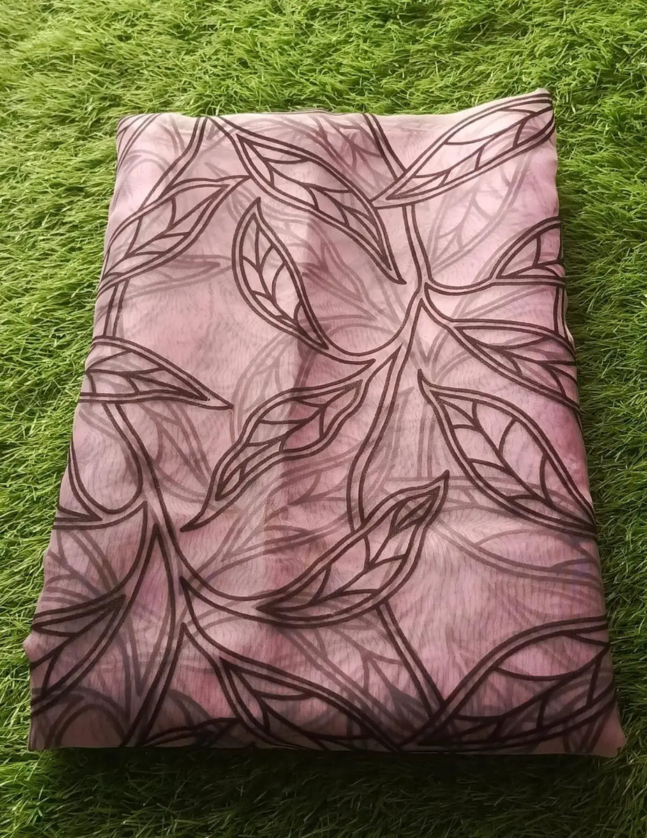 1 Pc Women's Unstitched 3-D Block Printed Shirt