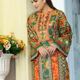 Printed Swiss Lawn Shirt for Women Multicolor Paisley Design