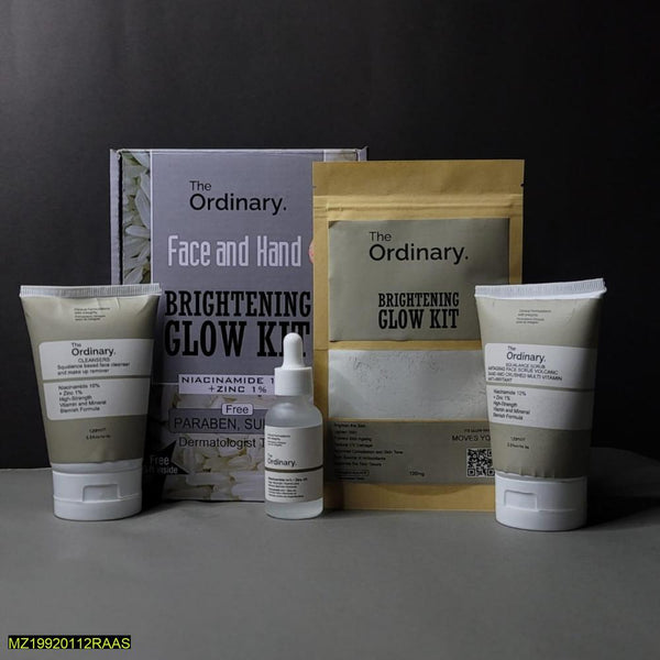The Ordinary Brightening Glow Kit 4-Piece Serum Exfoliator Cream