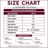2 Pcs Women's Stitched Cotton Plain Shirt And Trouser