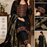 3 Pcs Women's Unstitched Embroidered Suit