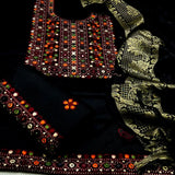 3 Pcs Women's Unstitched Embroidered Suit