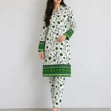 2 Pcs Women's Unstitched Printed Suit